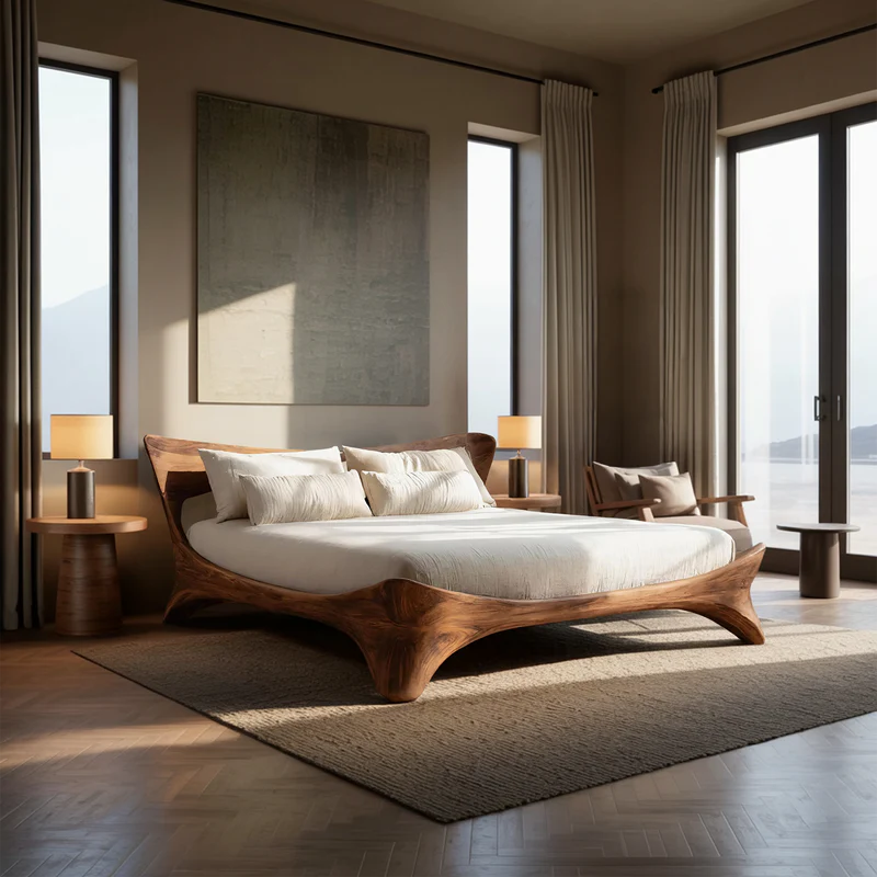 Organic Bed Frame For Bedroom Design