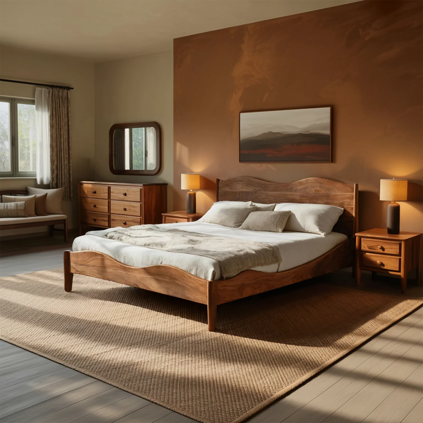 Luxury Set Headboard And Bed Frame For Bedroom