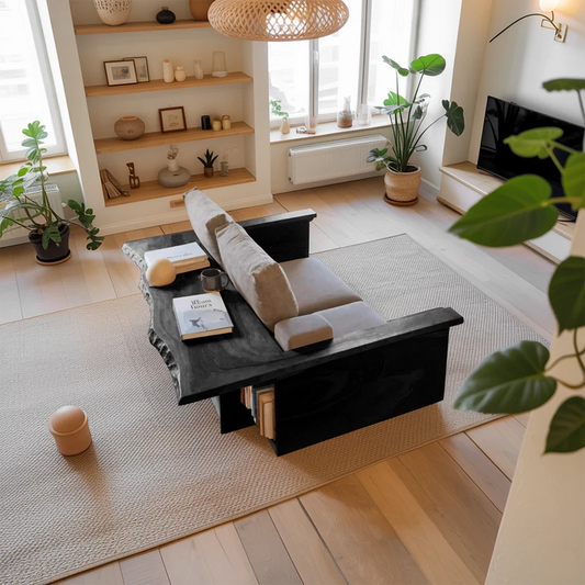 N.Nestivo Contemporary Sofa With Built-In Side Table